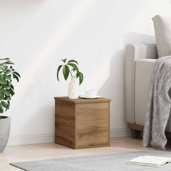 vidaXL Kutija za spremanje s pohranom Umjetnički hrast 30 x 35 x 35 cm