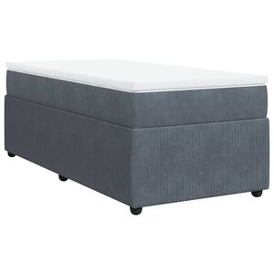 vidaXL Box spring krevet s madracem tamnosivi 80 x 200 cm bar&scaron;unasti