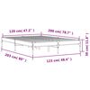 vidaXL Okvir kreveta boja hrasta 120x200 cm konstruirano drvo i metal