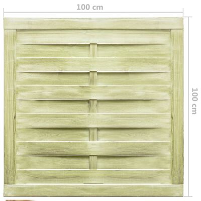 vidaXL Vrtna vrata od impregnirane borovine 100 x 100 cm zelena
