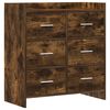 vidaXL Kreveta Dimljeni hrast 75 x 33 x 80 cm Konstruirano drvo
