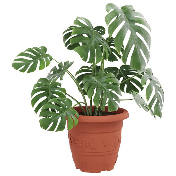 vidaXL Okrugla saksija za cveće 24 pcs Crvena cigla &Oslash; 26 x 21.5 cm