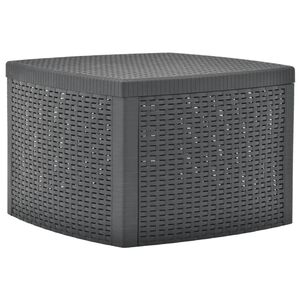 vidaXL Bočni stol antracit 54 x 54 x 36,5 cm plastični