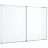 vidaXL Magnetna bijela ploča sklopiva 120 x 80 x 1,7 cm aluminijska