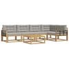 vidaXL Set vanjskih sofa 6 pcs Bijela i svjetlosiva 79 x 79 x 37 cm