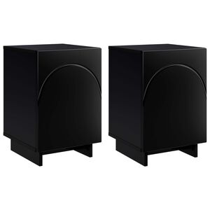 vidaXL Noćni ormar 2 kom. Crna 33,5 x 34,5 x 50 cm Konstruirano drvo