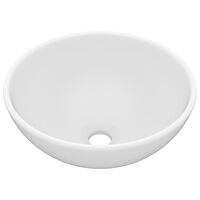 vidaXL Luksuzni okrugli umivaonik mat bijeli 32,5 x 14 cm keramički