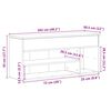 vidaXL Klupa za cipele crni hrast 102x30,5x45 cm izrađeno drvo