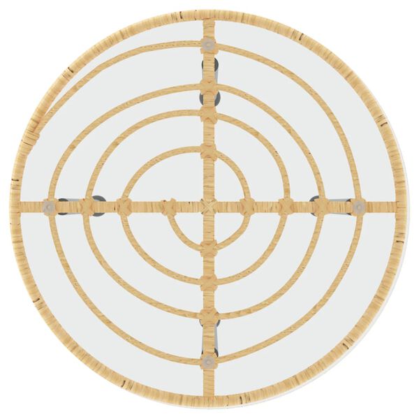 vidaXL Blagovaonski stol &Oslash; 50 cm od kaljenog stakla i čelika