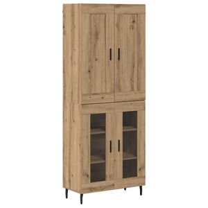 vidaXL Highboard 2 pcs Umjetnički hrast Konstruirano drvo