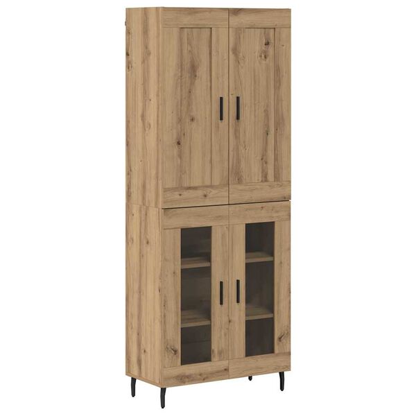 vidaXL Highboard 2 pcs Umjetnički hrast Konstruirano drvo