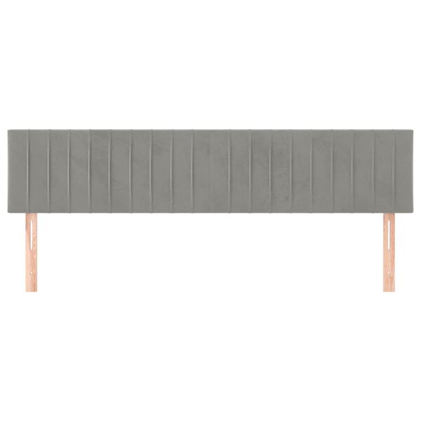 vidaXL Uzglavlja 2 kom svjetlosiva 80x5x78/88 cm bar&scaron;unasta