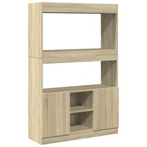vidaXL Visoka komoda hrasta sonome 92x33x140 cm od konstruiranog drva