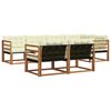 vidaXL Set vanjskih sofa 7 kom. Prirodna i krem
