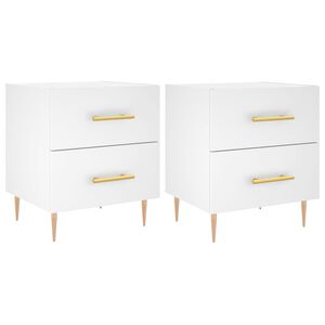 vidaXL Noćni ormarići 2 kom bijeli 40x35x47,5 cm od konstruiranog drva