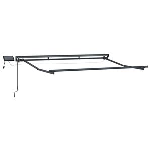 vidaXL Ručni okvir tende s LED-ima Antracit 2,5 x 2 m Aluminij
