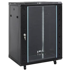 vidaXL Komunikacijski ormarić 15U 19" IP20 crni 60 x 45 x 86 cm