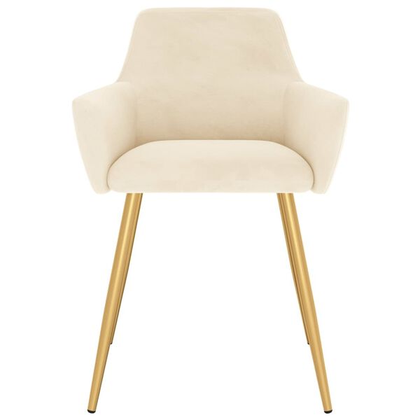 vidaXL Blagovaonske stolice 6 kom krem bar&scaron;unaste