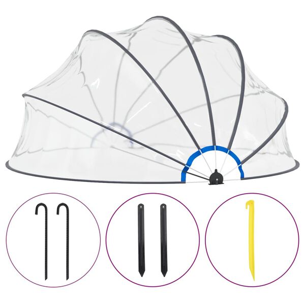 vidaXL Bazenska kupola 440 x 220 cm