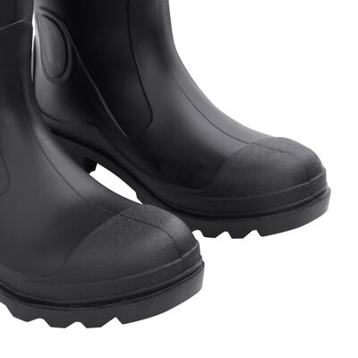 vidaXL Čizme za kišu s uklonjivim čarapama crne veličina 43 PVC