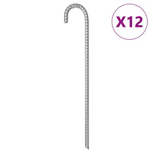 vidaXL Klinovi za &scaron;ator 12 kom 41,5 cm &Oslash;12 mm od pocinčanog čelika