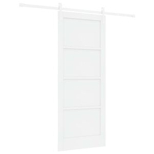vidaXL Klizna vrata Bijela 83 x 202 cm Masivna borovina