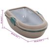 vidaXL Posuda za mačji pijesak smeđe-bijela 59 x 39 x 22 cm od PP-a
