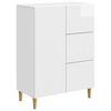 vidaXL Kreveta s ladicama Bijela visokog sjaja 66 x 34,5 x 90 cm