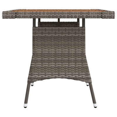 vidaXL Vrtni stol sivi 70x70x72 cm poliratan i masivno bagremovo drvo