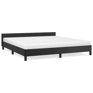 vidaXL Okvir kreveta s uzglavljem bez madraca crni 180x200 cm