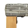 vidaXL Vrtna klupa siva 120 cm od poliratana i masivnog drva bagrema