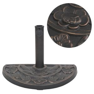 vidaXL Stalak za Suncobran od Smole Poluokrugli Boja Bronce 9 kg