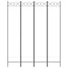 vidaXL Sobna pregrada s 4 panela bijela 160 x 200 cm od tkanine