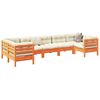 vidaXL 7-dijelni set vrtnih sofa s jastucima vo&scaron;tano smeđi od borovine
