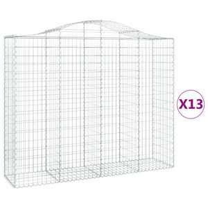vidaXL Lučne gabionske ko&scaron;are 13kom 200x50x160/180cm pocinčano željezo