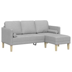 vidaXL Set sofe Oblačnosiva 173 x 131 x 67 cm Poliester