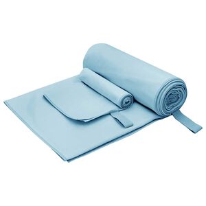 vidaXL Set sportskih ručnika 2 kom. Plava 50 x 30 cm, 200 x 100 cm