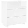 vidaXL Komoda Bijela visokog sjaja 70 x 38 x 75 cm Konstruirano drvo