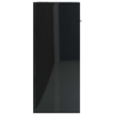 vidaXL Komoda sjajna crna 60 x 30 x 75 cm od konstruiranog drva