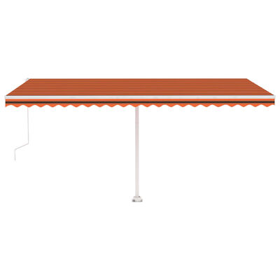 vidaXL Samostojeća automatska tenda 500 x 350 cm narančasto-smeđa