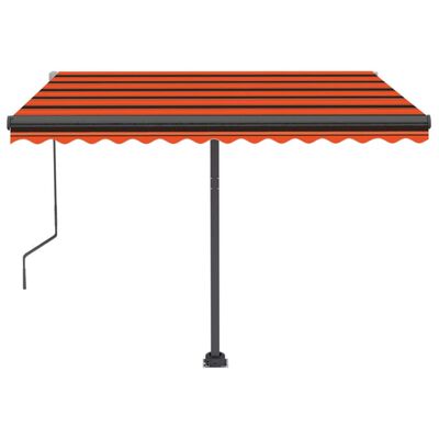 vidaXL Samostojeća automatska tenda 350 x 250 cm narančasto-smeđa