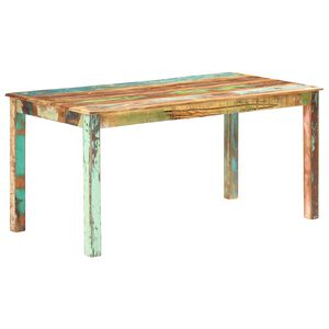 vidaXL Blagovaonski stol od masivnog obnovljenog drva 160 x 80 x 76 cm