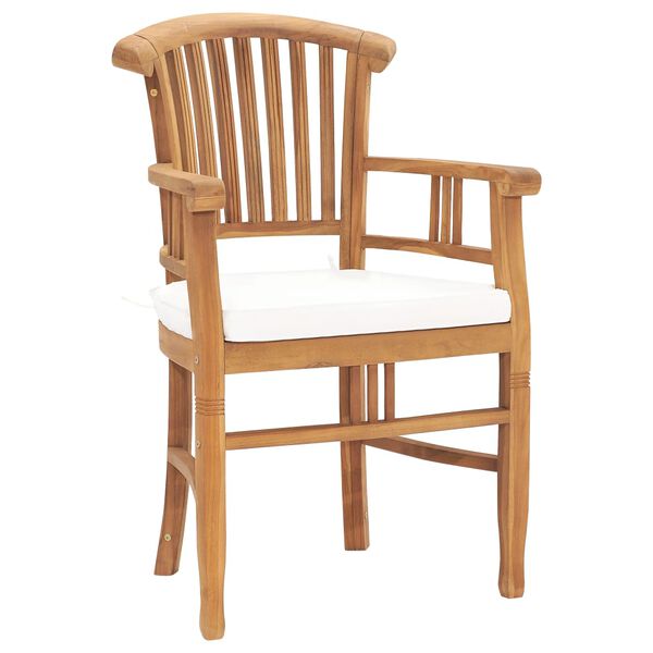 vidaXL 5-dijelni vrtni blagovaonski set s jastucima masivna tikovina