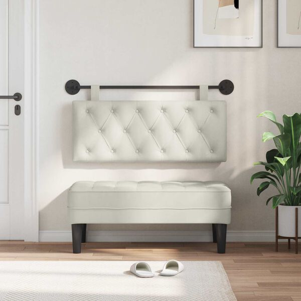 vidaXL Držeće uzglavlje Zidne Krema 110 x 55 x 7 cm Bar&scaron;un