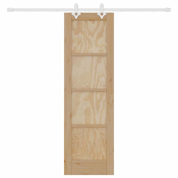 vidaXL Klizna vrata Smeđa 61 x 198,5 cm Čvrsto borovo drvo