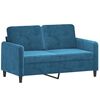 vidaXL 3-dijelni set sofa s jastucima plavi baršunasti
