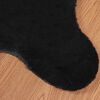 vidaXL Faux Rabbit Fur Rug Olite Crna 80 x 120 cm Poliester