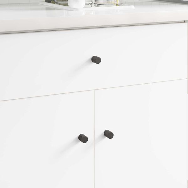 vidaXL Kabinetski gumb 2 pcs Crna 18 x 23 mm Željezo