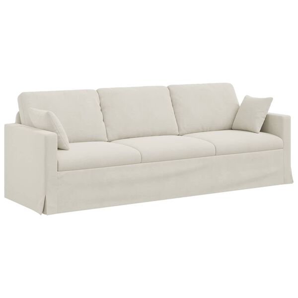 vidaXL Sofa Krema 228 x 78 x 80 cm Bar&scaron;un