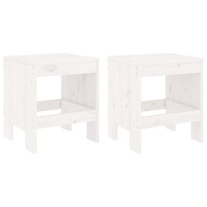 vidaXL Vrtni stolci 2 kom bijeli 40 x 36 x 45 cm od masivne borovine